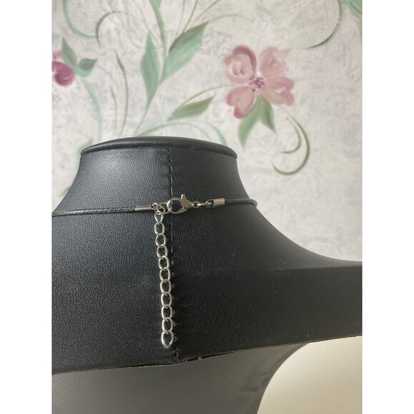 Cross Pendant Necklace With Adjustable Black Cord - Picture 5 of 5